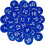 (Blue) Plastic Number Tags Engraved Numbered Tags Without Hole (1-100, Red) 1