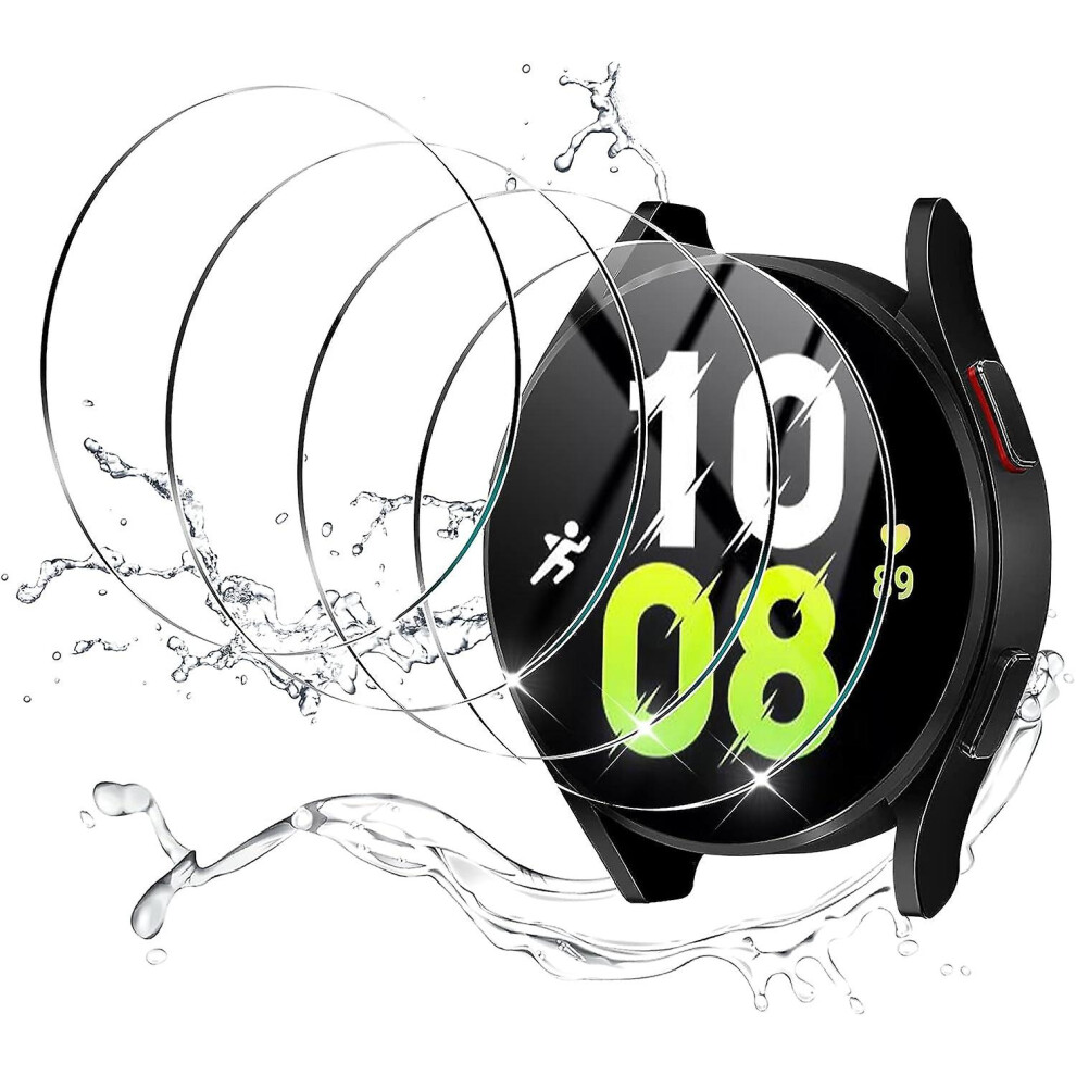 (Transparent, For Watch 6 40Mm) 4Pcs Hd Tempered Glass Screen Protector For Samsung Galaxy Watch 6 40Mm 44Mm, Watch 6 Classic 43Mm 47Mm 9H Hardness Fi 8792504471951