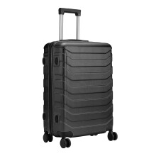 (Black, 20 inch) Rolling Hardshell Luggage Travel Suitcase