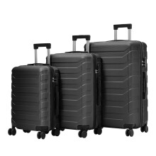 (Black, 24 inch) Rolling Hardshell Luggage Travel Suitcase