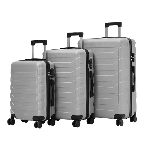 Living And Home (Grey, 24 inch) Rolling Hardshell Luggage Travel Suitcase