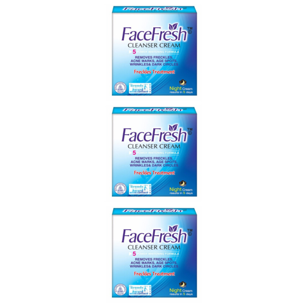 (Pack Of 3) Face Fresh Beauty Cream Cleansing and Hydrating Formula For All Skin Types, Brightening Solution - 30g