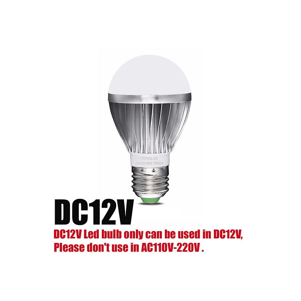 (Dc12v, 12W) 2Pcs Yoyoluo Led Bulb E27 Ac 12V 24V 36V Led Lamp 3W 6W 9W 12W 15W Led Bulbs Energy Saving Lampada For Outdoor Ing 6W Light