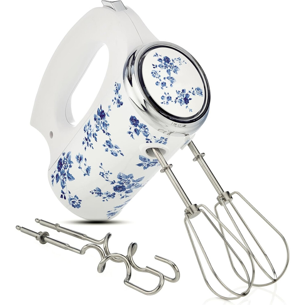Laura Ashley 300W Electric Hand Mixer. Electric Whisk for Baking with 5 variable speeds. Hand Held Mixers for Baking with Durable