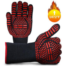 BBQ Gloves 1472 Heat Grill Gloves Food Grade Kitchen Oven Mit