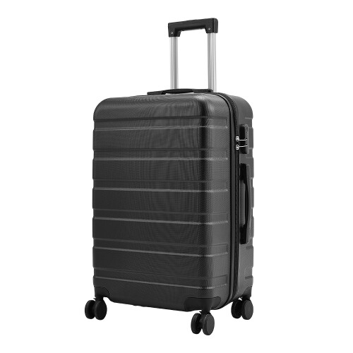 Living And Home 24 Inch Hardshell Rolling Luggage Trolley Travel Case, Black 2