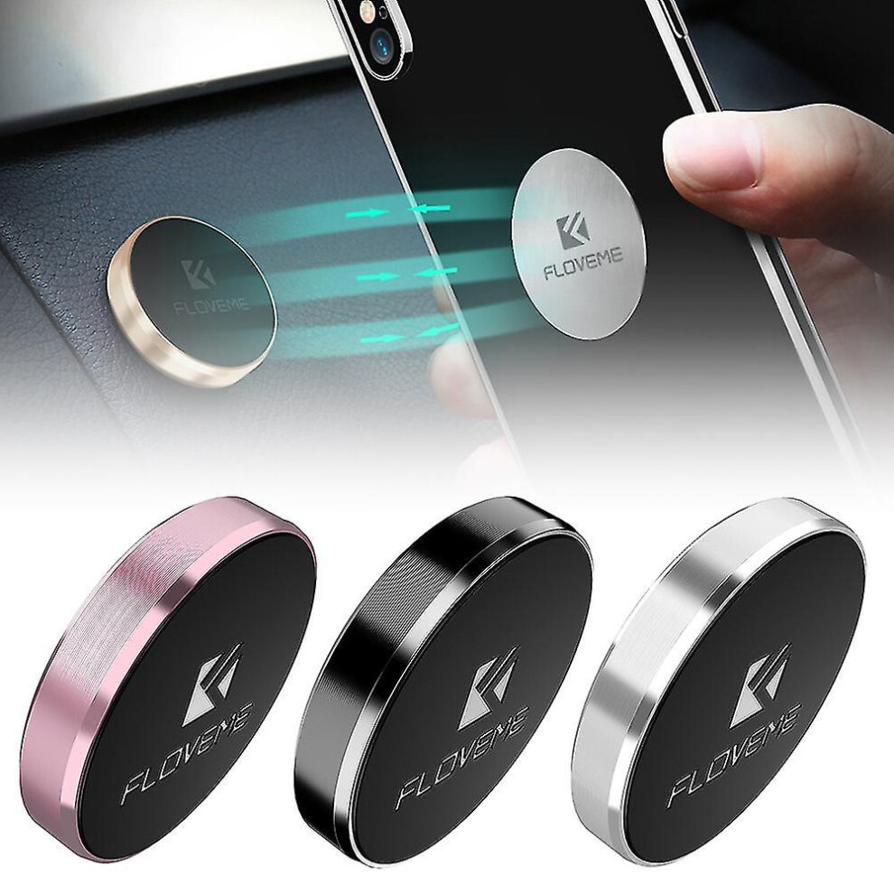 (Black) Farfi Floveme Universal Magnetic Dashboard Car Mobile Phone Holder Sticker Mount Stand