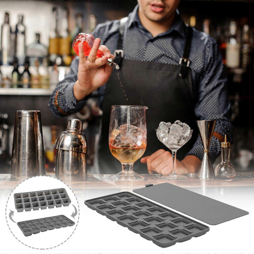 21 Cell Silicone Folding Ice Cell Ice Maker Container Folding Easy Release Ice Block Press Ice Box 2