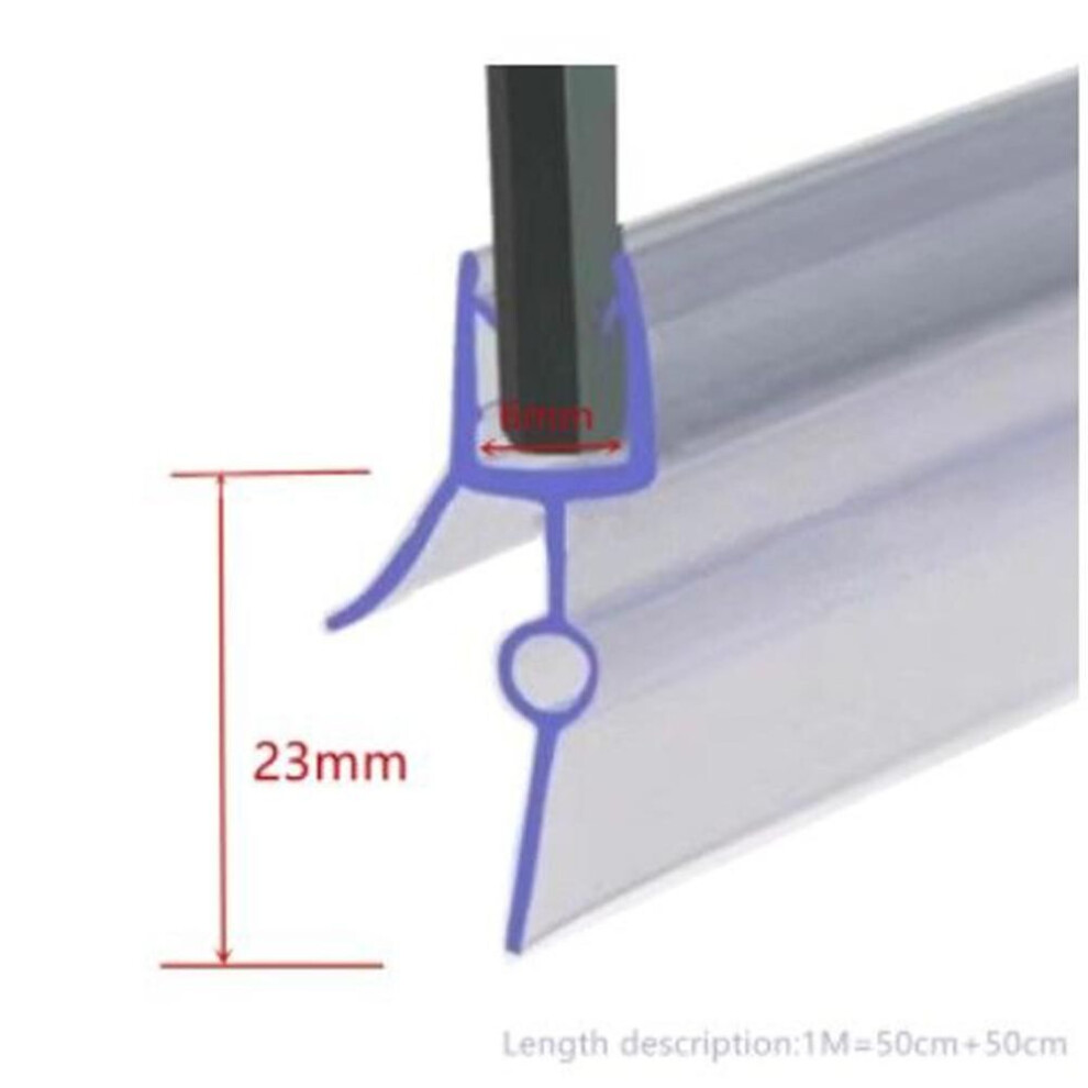 (23mm) 100% Brand New For Bathroom Glass Doors Shower Seal Rubber Strip