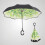 (green tree) C-handle Parasol Folding Rain Windproof Umbrella Double Layers Inverted Reverse 1
