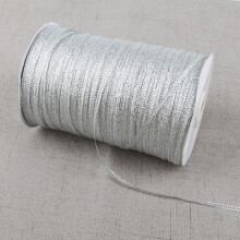 (silver) 3mm Glitter Ribbon for Christmas & Wedding Decor
