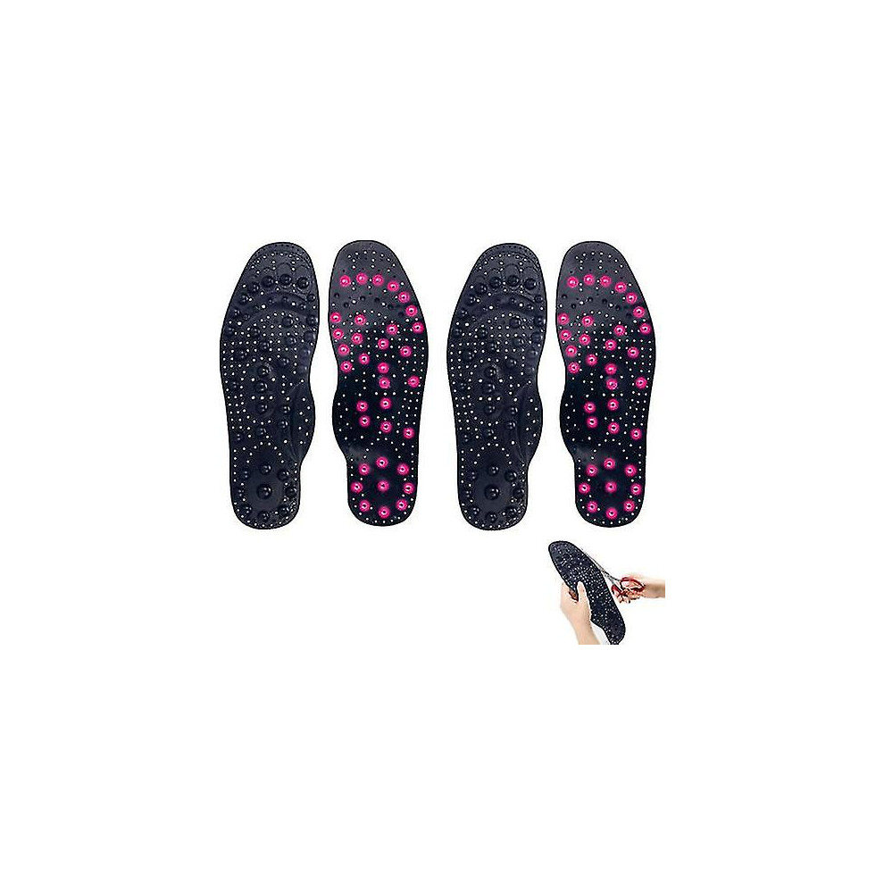 (, 41-45) Acupressure Therapy Insoles Magnet Therapy Massage Insole Black
