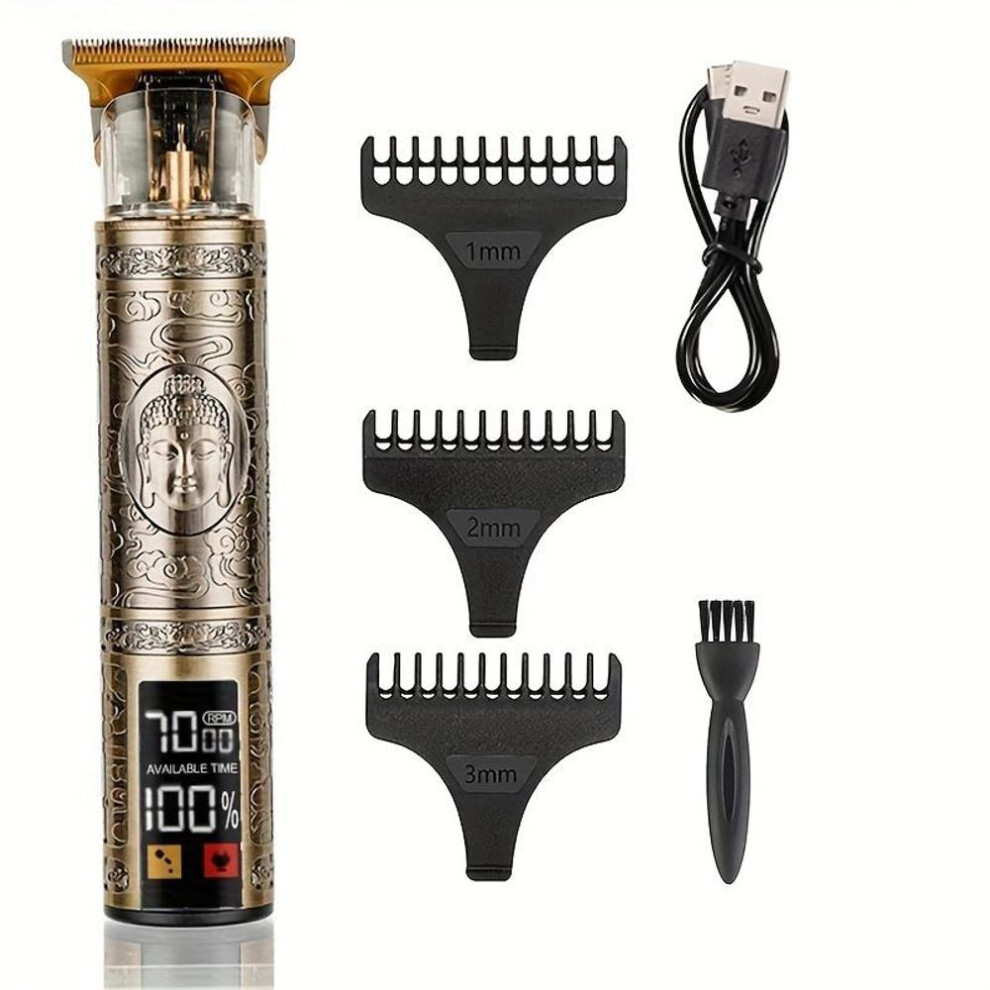 (YB) Professional Hair Clipper For Men, Beard Trimmer Rechargeable Electric Haircut Trimmer, T Blade Trimmers, Hair And Shave Barbers Grooming Kit