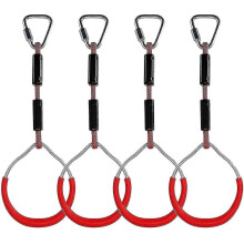 Children's climbing rings - Multifunction swing with plastic rings - Max load 160kg - Ninja course kit