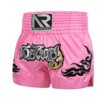 (Pink, M) Boxing Shorts Anti-friction Muay Thai Kickboxing Shorts For Men