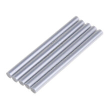 (Silver gray) 5pcs Hot Melt Glue Stick Colorful 7x100mm Adhesive For Diy Craft Toy Repair Tool