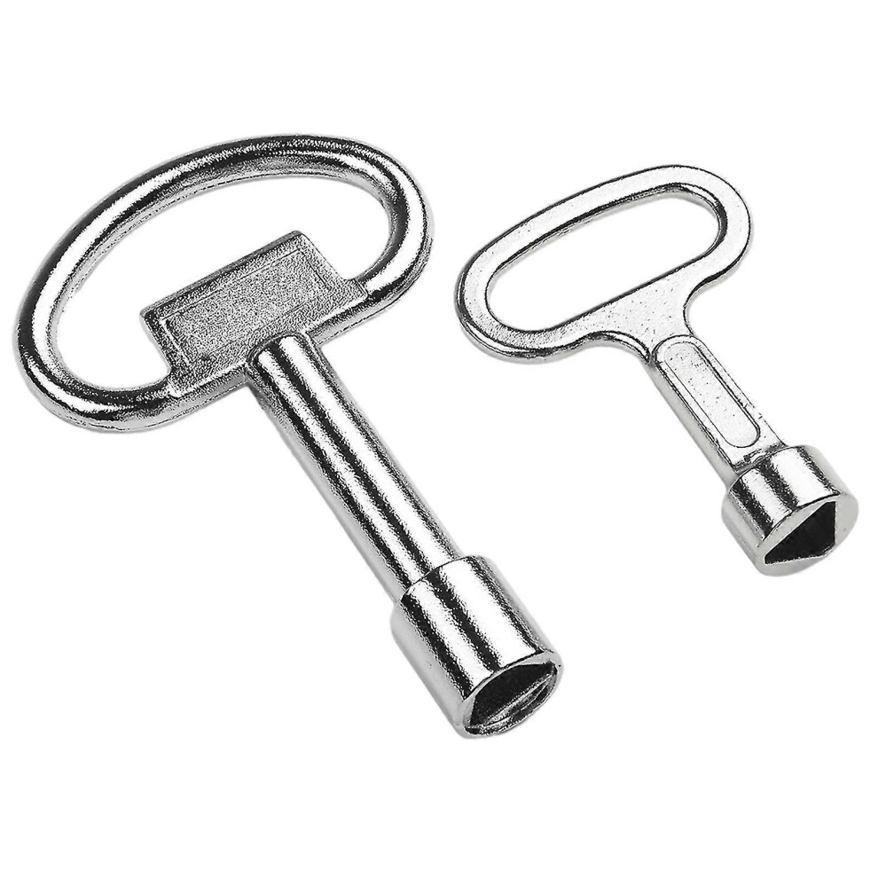 2 Pcs Water Tap Valve Switch Key Triangle Wrench Elevator Door Key Lock Wrench 8/9Mm Hole Household Repairing Manual Tools 5014561855769