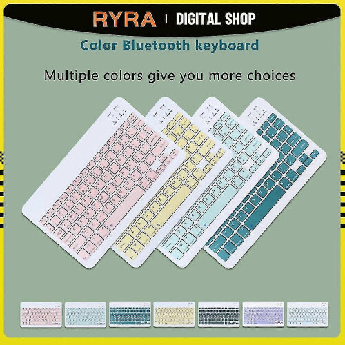 Ryra Mini Macarone Bluetooth Keyboard Wireless Keyboard Rechargeable for Phone Tablet Keyboard 1