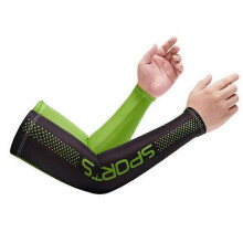 (green) Sun Uv Protection Cover Cycling Running Riding Sport Breathable Arm Sleeves