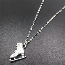 Adorable Ice Skate Double-sided Pendant Necklace for Girls women