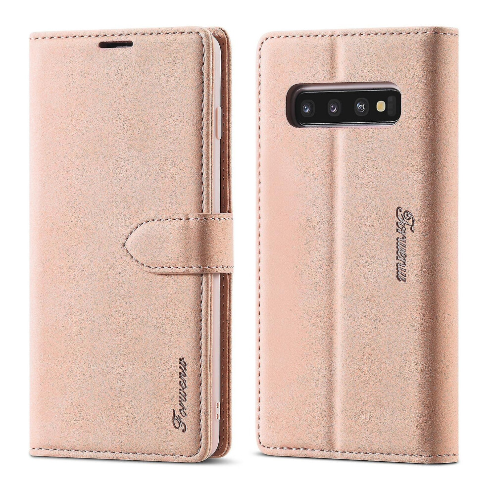 (Rose ) For Samsung Galaxy S10 Forwenw Leather Case Gold 8792504483596