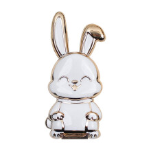 (White)Foldable Bunny Phone Bracket Mobile Phone Holder Desktop Cute Card Ventilated Student Gift Suitable For Flat Panel Live Broadcast