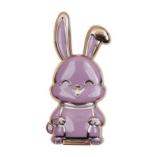 (Purple)Foldable Bunny Phone Bracket Mobile Phone Holder Desktop Cute Card Ventilated Student Gift Suitable For Flat Panel Live Broadcast