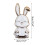 (White)Foldable Bunny Phone Bracket Mobile Phone Holder Desktop Cute Card Ventilated Student Gift Suitable For Flat Panel Live Broadcast 3