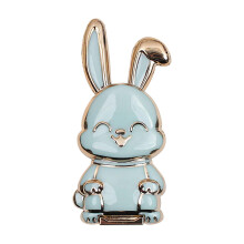 (Green)Foldable Bunny Phone Bracket Mobile Phone Holder Desktop Cute Card Ventilated Student Gift Suitable For Flat Panel Live Broadcast