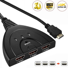 (A)New 3 Port HDMI Splitter 1080P/4K HD TV Adapter Cable 3 IN 1 Out New