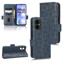 (Blue) Compatible With Xiaomi Poco M4 ,leather Wallet Case Cover Magnetic Full Body Shockproof Stand Flip Case For Xiaomi Poco M4