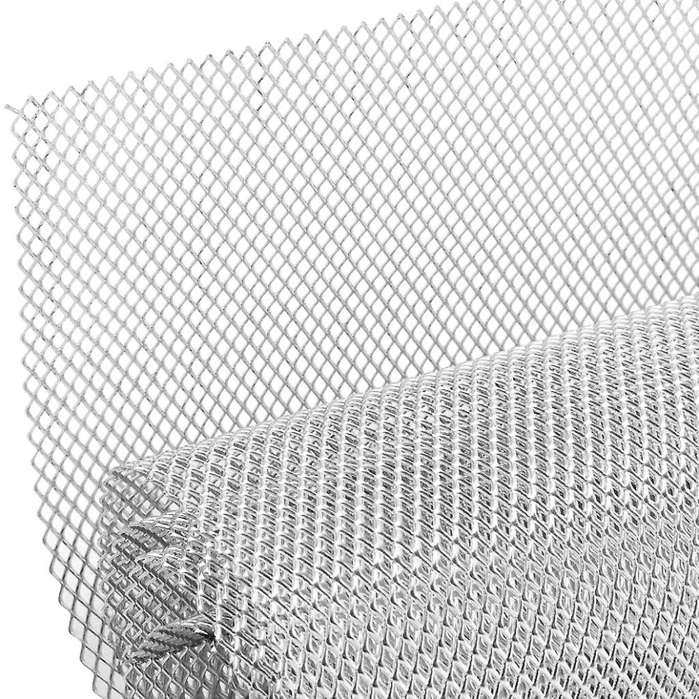 (6 12Mm, Rhombus) Car Grille Mesh Aluminium Car Race Grill Net Vent Tuning Durable Honeycombs Mesh Grille Simple Installation For Car Silver 5014561762661