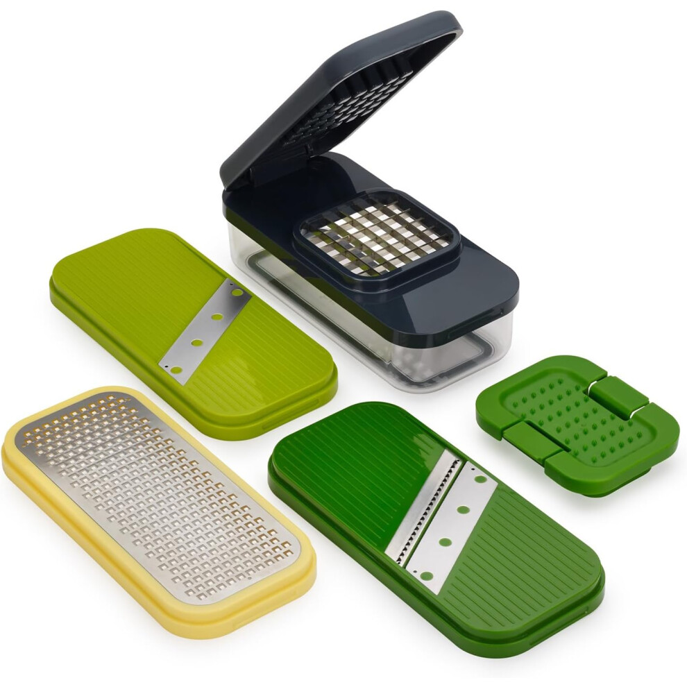 (Compact) Multi-Prep Compact 4-in-1 Multifunctional Set, Kitchen Vegetable Chopper & Dicer, Cheese Grater, Mandoline Veggie Slicer