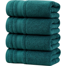 (Blue Lagoon) 4 X Luxury Hand Towels 800GSM Pure Egyptian Cotton Super Soft Thick Gym Spa Towel
