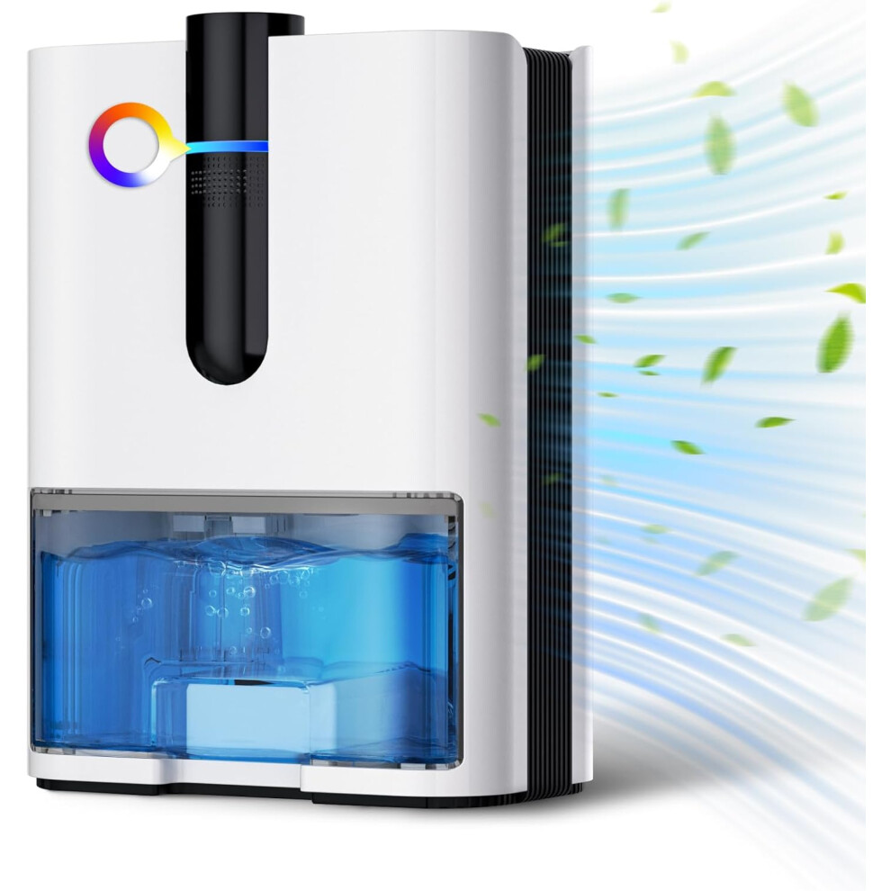 Dehumidifiers for Home, 2000ML Dehumidifier for Bedroom, Ultra-Silent Low Energy Small Dehumidifier with Continuous Drainage