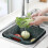(Gray) Dishwashing Bowl With Bottom Drain Plug Dishpan Wash 2