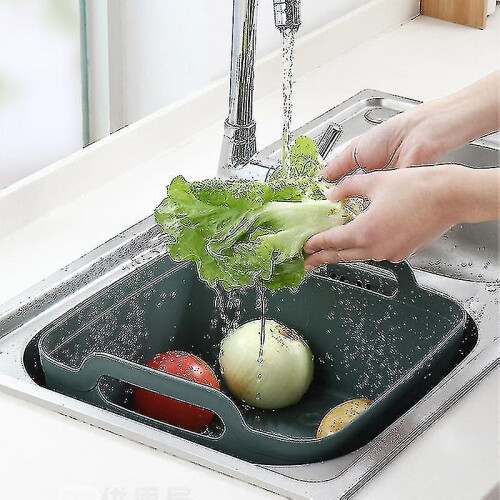(Gray) Dishwashing Bowl With Bottom Drain Plug Dishpan Wash 1