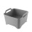 (Gray) Dishwashing Bowl With Bottom Drain Plug Dishpan Wash 1