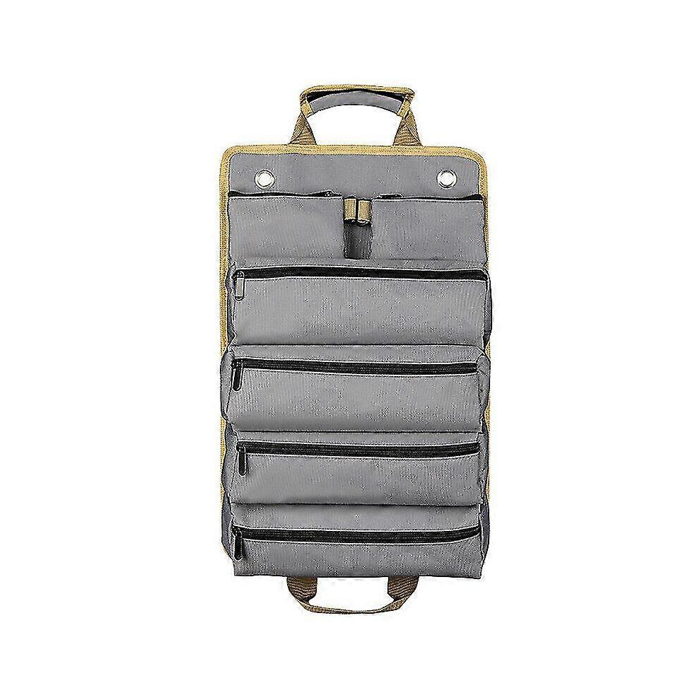 (Gray) Tool Bag Canvas Roll Up Pouch Electrician Kit Storage Holder Wrench Organizer 5014561860077