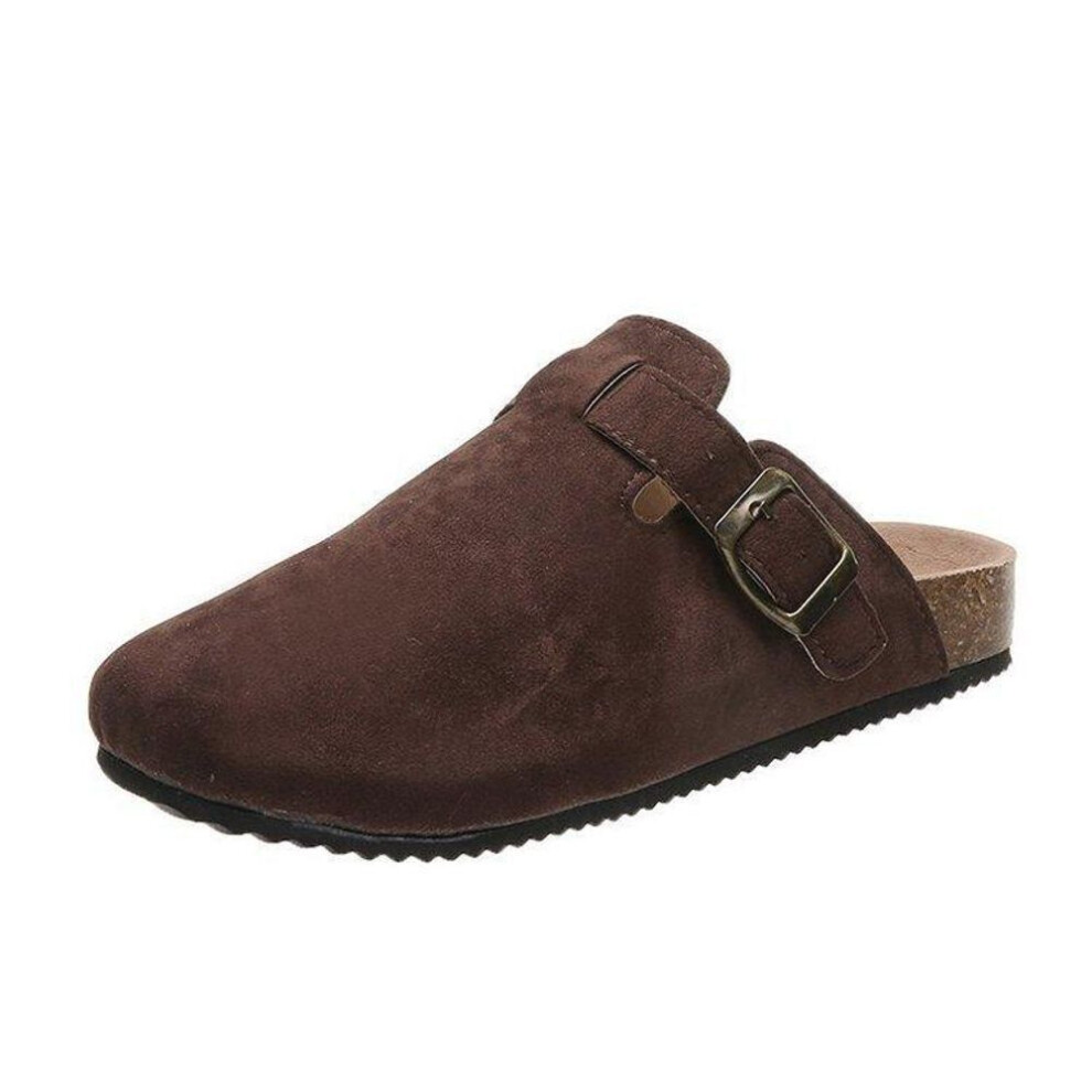 (coffee, 43) 2023 Spring Fashion Women&apos;s Shoes Slippers Women&apos;s Suede Slippers Outdoor Retro Lovers Beach Sandals Large Size 35-45
