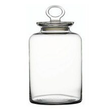 (2.640L) Airtight Food Storage Glass with Handle Lid Jar Cookies Pulses Dishwasher Safe