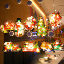 (7, 1pcs) Mimigo Christmas Decoration Lighted Window Hanging Dcor Led Xmas Lights With Suction Cup Hook 3x Aaa Battery Powered For Christmas Party Showcase Show