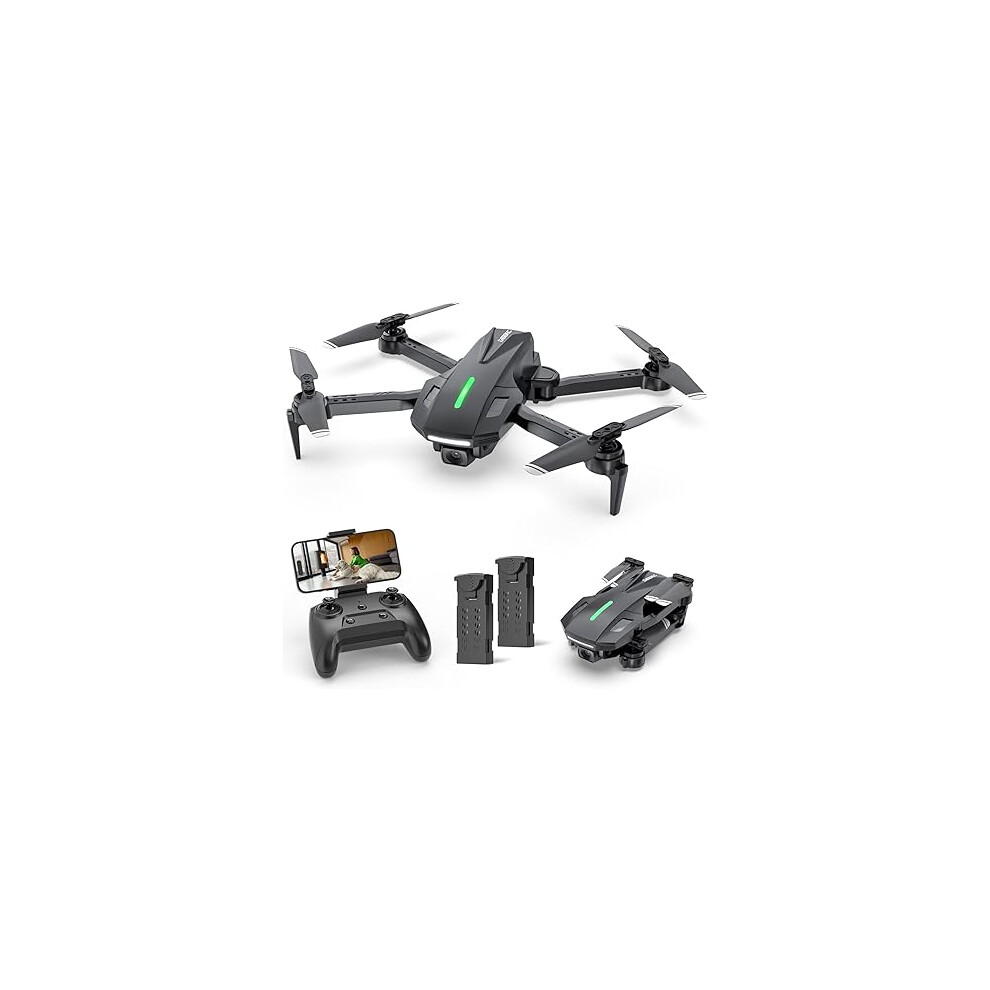 Deerc D70 Mini Drone With Camera, 720P Hd Fpv Foldable Rc Quadcopter With Headless Mode,Tap Fly, 360Â° Flips,Voice And Gesture Control,2 Modular Batteries