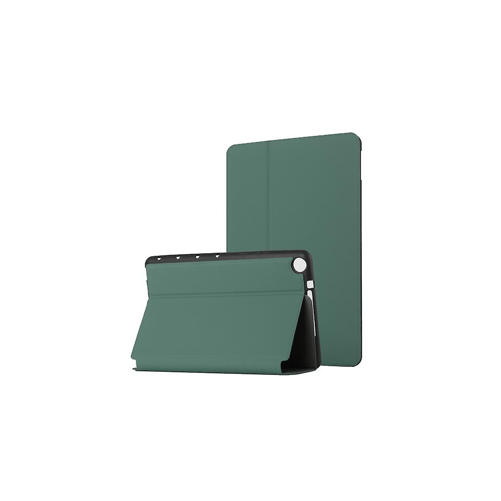 (Dark ) For Huawei Mediapad M5 Lite 10.1 Dual-Folding Horizontal Flip Tablet Leather Case With Holder Green 8792504493410