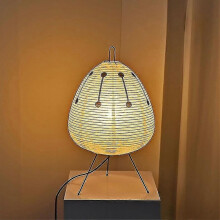 (US Plug, Print Lamp) Japanese Creative Tripod Floor Lamp Bedroom Bedside Desktop White Rice Paper Table Lamp Home Hotel Loft Lighting Deco Standlight