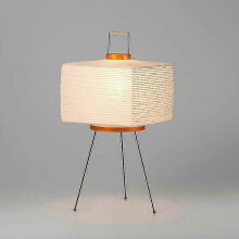 (UK Plug, Square Lamp) Japanese Creative Tripod Floor Lamp Bedroom Bedside Desktop White Rice Paper Table Lamp Home Hotel Loft Lighting Deco Standlight
