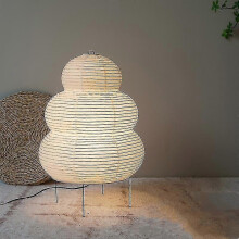 (UK Plug, Circle Lamp) Japanese Creative Tripod Floor Lamp Bedroom Bedside Desktop White Rice Paper Table Lamp Home Hotel Loft Lighting Deco Standlight