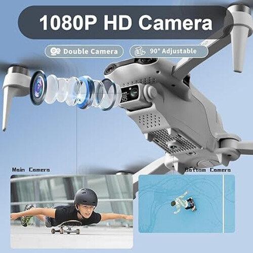 F10 Foldable Drone with Camera,1080P HD FPV Live Video, Headless Mode,3D Flips, Trajectory Flight, App Control,One Key Start, RC Quadcopter 1