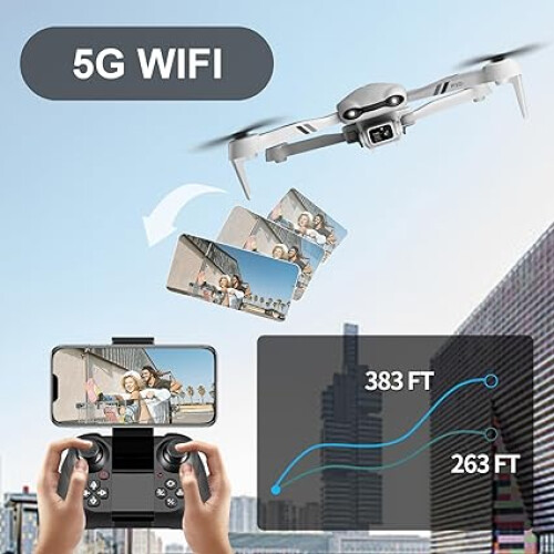 F10 Foldable Drone with Camera,1080P HD FPV Live Video, Headless Mode,3D Flips, Trajectory Flight, App Control,One Key Start, RC Quadcopter 2