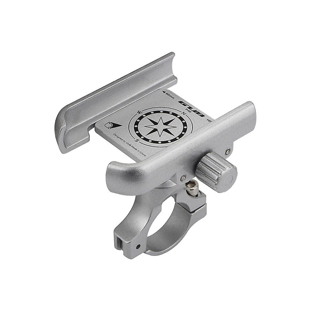 (P40 ) Gub P50 Motorcycle Phone Mount 360Rotating Aluminum Alloy Bike Phone Holder Motorcycle Handlebar Cell Phone Stand For Iphone - Handlebar Silver